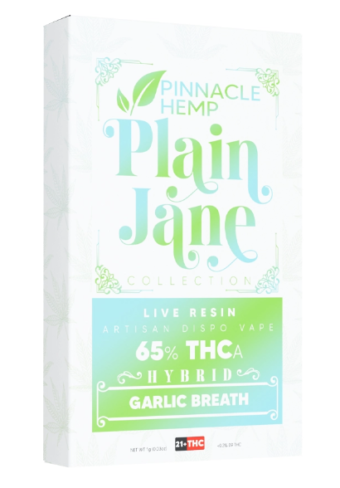 pinnacle plain jane live resin thca garlic breath 1g