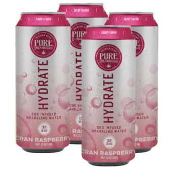 pure shenandoah cbd hydrate cran raspberry 30mg single can