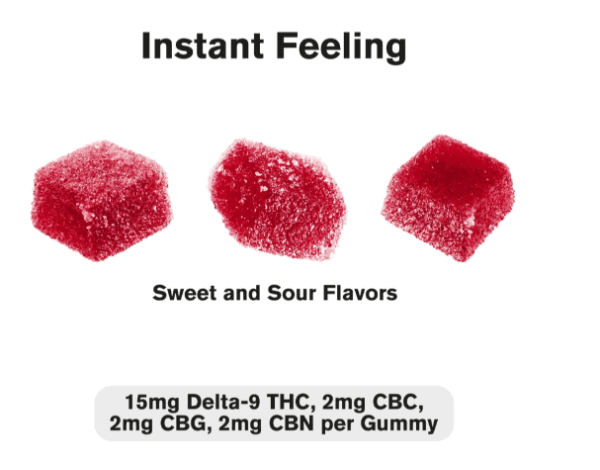 d9thc d9+cbn+cbg+cbc nano gummies instant feeling 450mg