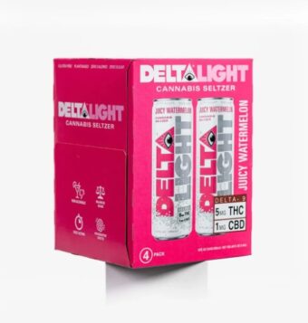 delta light cannabis water juicy watermelon 5mg single can