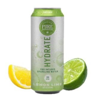 pure shenandoah cbd hydrate lemon lime 30mg single can