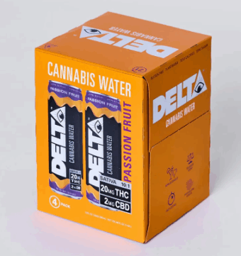delta cannabis water passionfruit 25mg 4 pack