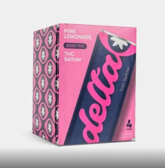 delta pink lemonade cannabis water 20mg 4 pack