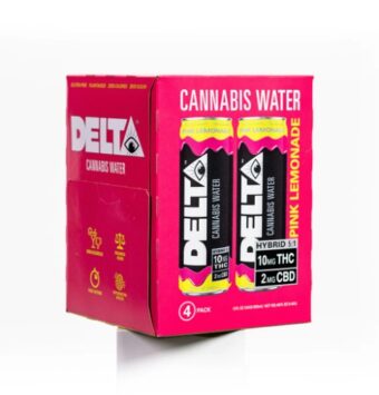 delta cannabis water pink lemonade 25mg 4 pack