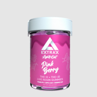 delta extrax thch+thcjd gummies pink berry 3500mg