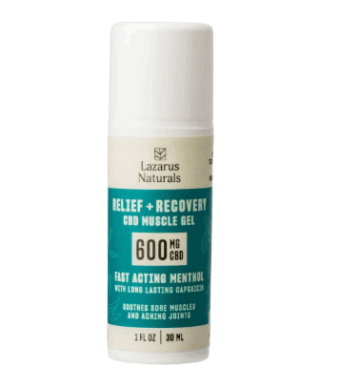 lazarus naturals relief+recovery cbd muscle gel 600mg