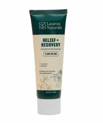 lazarus naturals relief + recovery cbd muscle gel 600mg