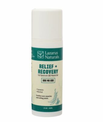 lazarus naturals relief + recovery cbd muscle gel 600mg