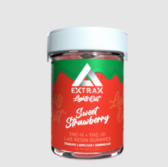 delta extrax thch+thcjd gummies sweet strawberry 3500mg