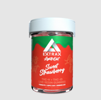 delta extrax thch+thcjd gummies sweet strawberry 3500mg