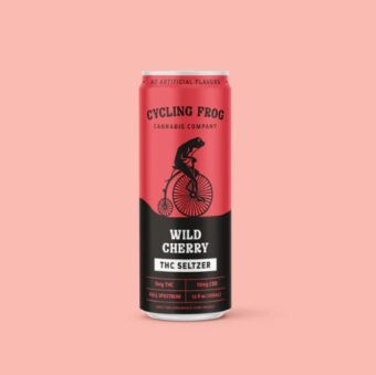 cycling frog d9+cbd seltzer wild cherry single can