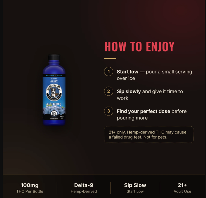 smoking dog blueberry lemonade thc 100mg single