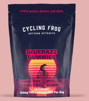 cycling frog d9+cbd bluerazz gummies 40 count (copy)