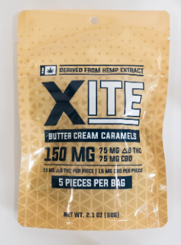 xite d9+cbd butter cream caramel 150mg