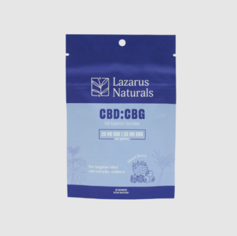 lazarus naturals cbd+cbg gummies mixed berry 10 count