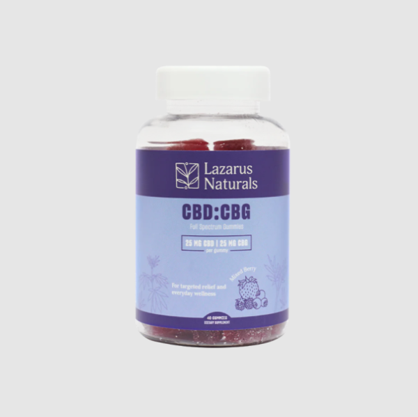 lazarus naturals cbd+cbg gummies mixed berry 10 count