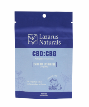 lazarus naturals cbd+cbg gummies mixed berry 10 count