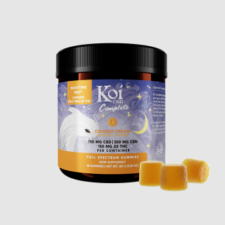 koi d9+cbd+cbn complete nighttime rest orange cream 1200mg