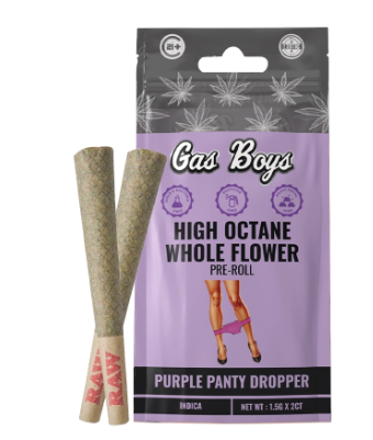 gas boys thca pre rolls purple panty dropper 1.5g 2 pack