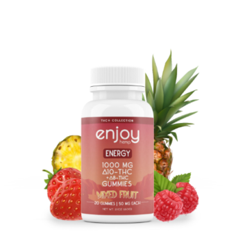 enjoy hemp delta 10+delta 8 gummies for energy mixed fruit 1000mg