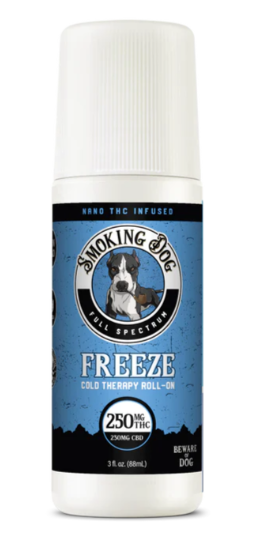 smoking dog cbd:d9 freeze 250mg:250mg