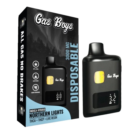 gas boys northern lights thca+thcp+cbd dispo 3000mg