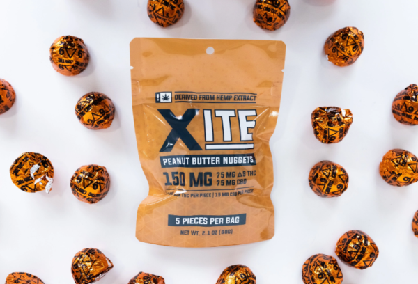 Xite D9+CBD Peanut Butter Nuggets - 150mg 5-pack - Image 2