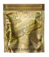 happy fruit d9+tchp+thcjd live rosin gummies pineapple ochos locos 2000mg (copy)