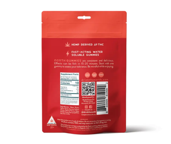 north canna co. thc gummies strawberry 100mg
