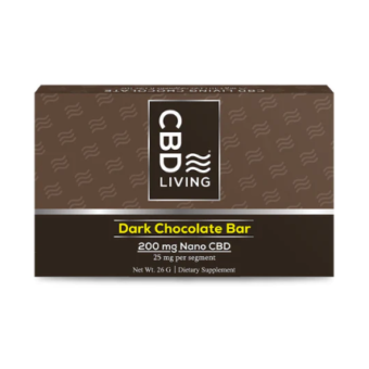 cbd living nano cbd chocolate bar dark chocolate 200mg