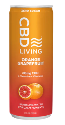 cbd living orange grapefruit sparkling water 30mg