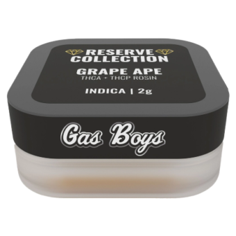 gas boys thca+thcp rosin reserve collection grape ape 2g