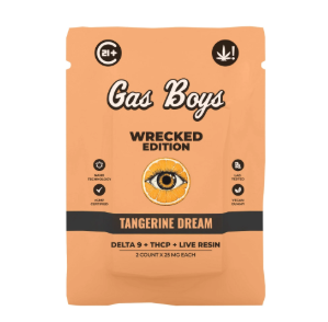 gas boys wrecked d9+thcp live resin nano gummy tangerine dream 50mg