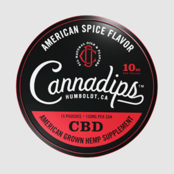 cannadips cbd infused pouches fresh wintergreen 150mg (copy)