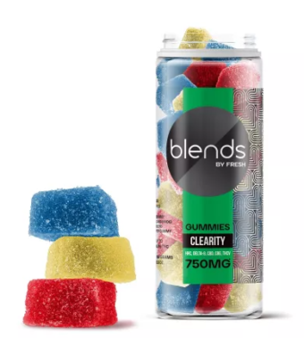 blends by fresh hhc+d8+cbd+cbg+thcv gummies clearity blend 750mg