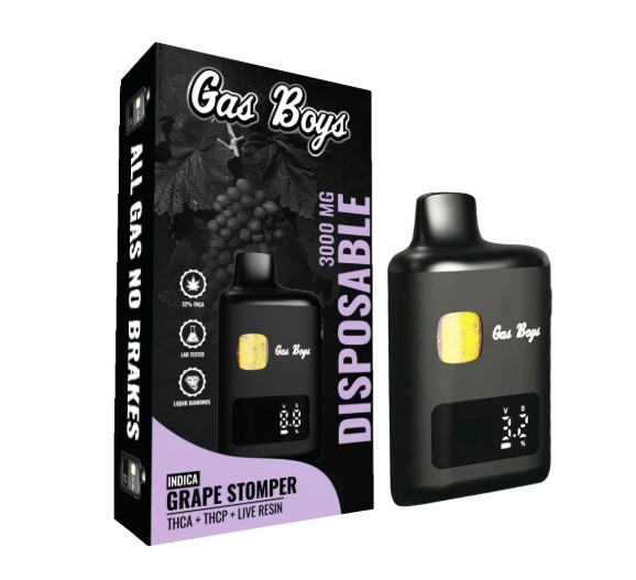 gas boys grape stomper thca+thcp+cbd dispo 3000mg