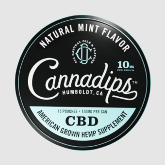 cannadips cbd infused pouches fresh wintergreen 150mg