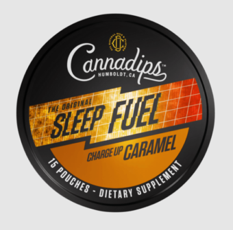 cannadips sleep fuel cbn+melatonin pouches peach 150mg (copy)