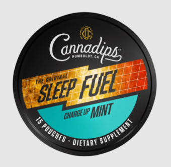 cannadips sleep fuel cbn+melatonin pouches caramel 150mg (copy)