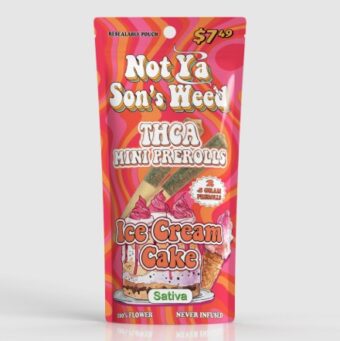 not ya son's weed ice cream cake thca mini pre roll 2 pack