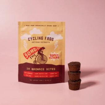 cycling frog chocolate thc brownie bites 2 pack