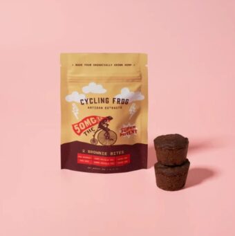 cycling frog chocolate thc brownie bites 2 pack