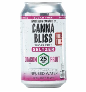 snapdragon cannabis co. canna bliss sugar free dragonfruit thc sparkling water 25mg single