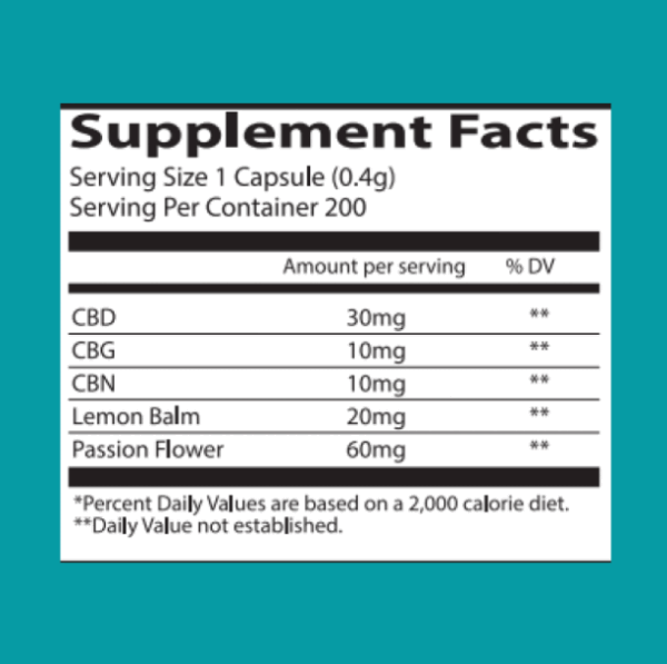 lazarus naturals sleep cbd+cbg+cbn capsules 40 count