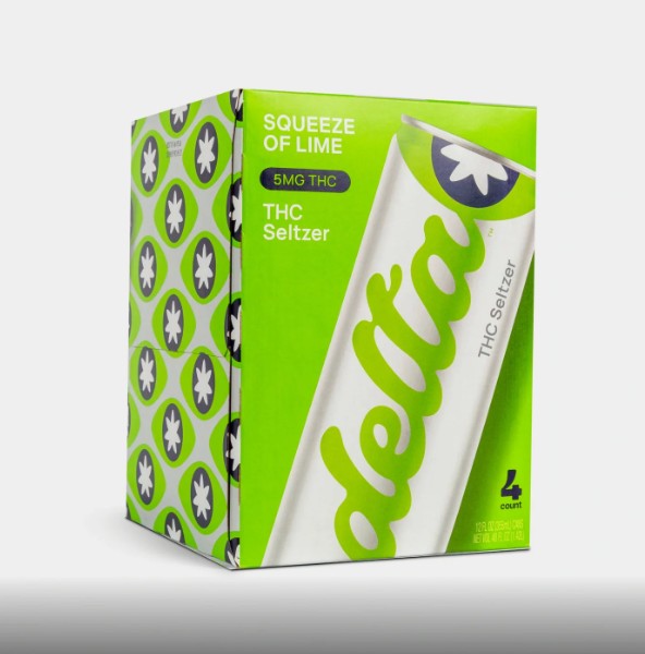 delta light squeeze of lime cannabis water 5mg 4 pack