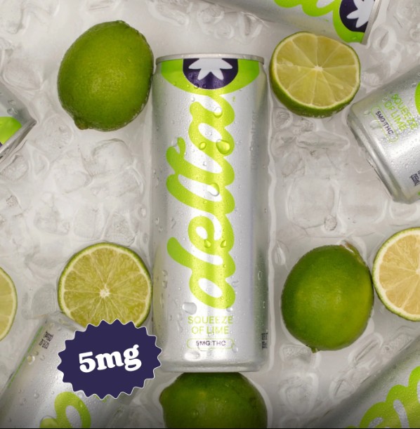 delta light squeeze of lime cannabis water 5mg 4 pack