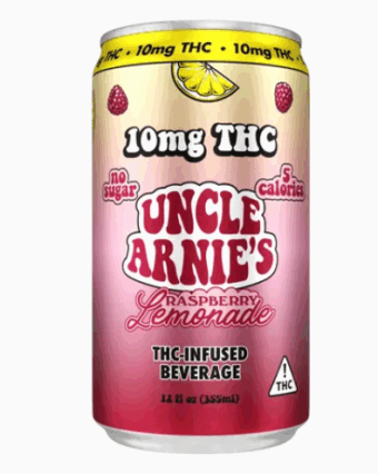 uncle arnie's raspberry lemonade thc 10mg single