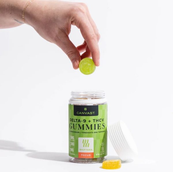 canvast shifters focus thc+thcv gummies 15 count