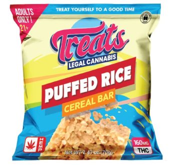 tillman's tranquils puffed rice cereal bar thc 160mg
