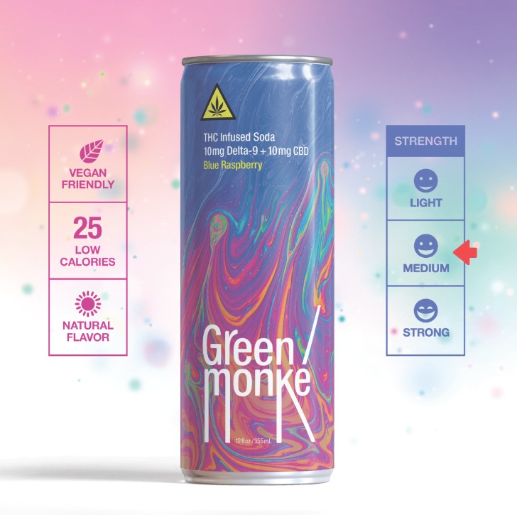 green monké blue raspberry thc 10mg